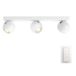Philips Hue Buckram opbouwspot White Ambiance 3-lichts Wit Bluetooth